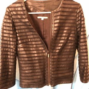 Gianni Bibi Black Faux Leather Blazer